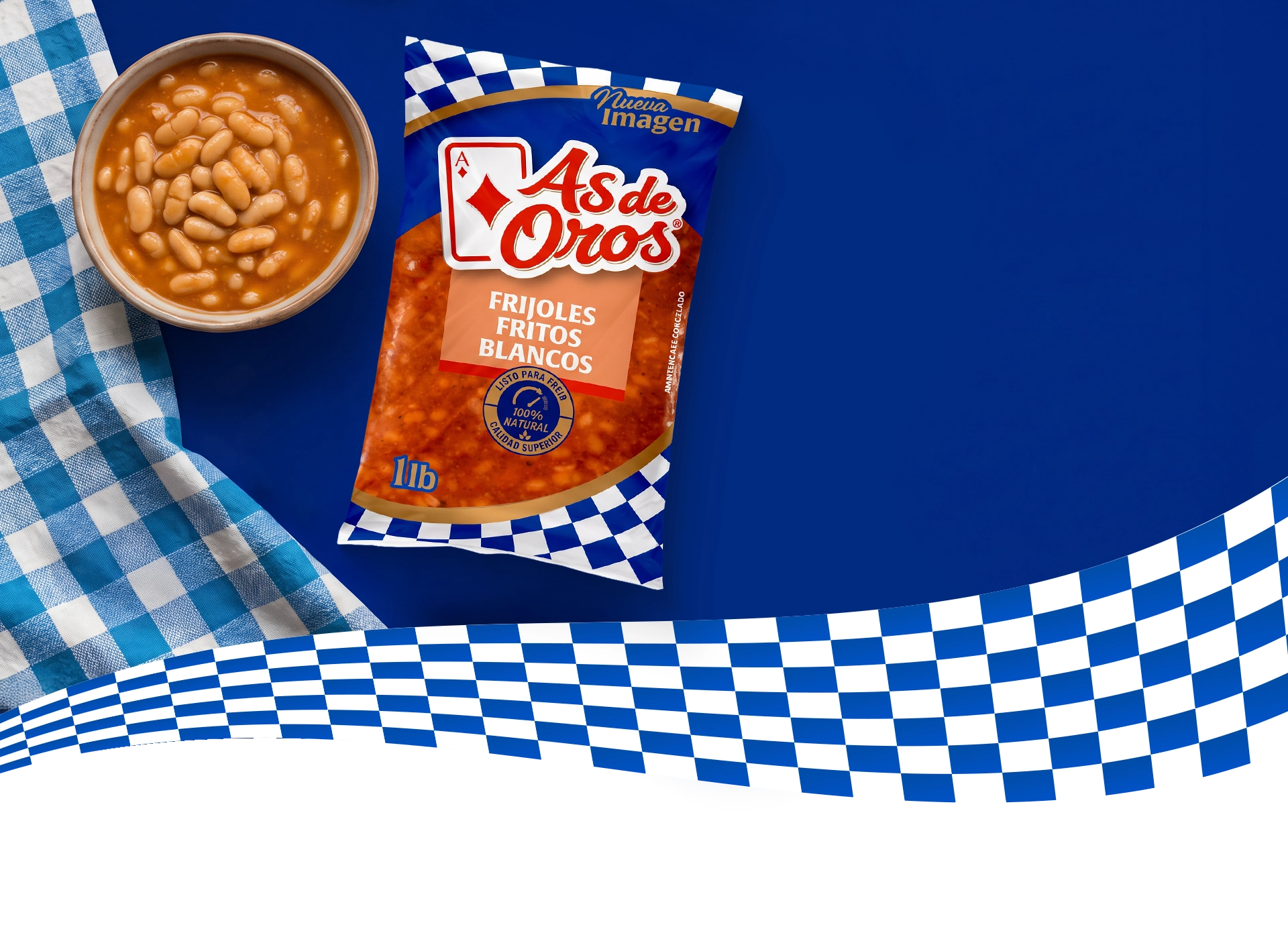Frijoles fritos blancos