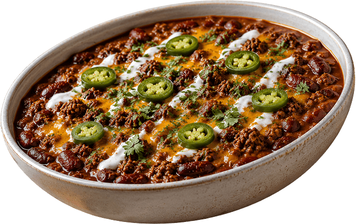 Chili dip con frijoles