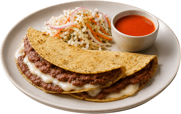 Dobladitas de frijoles y queso