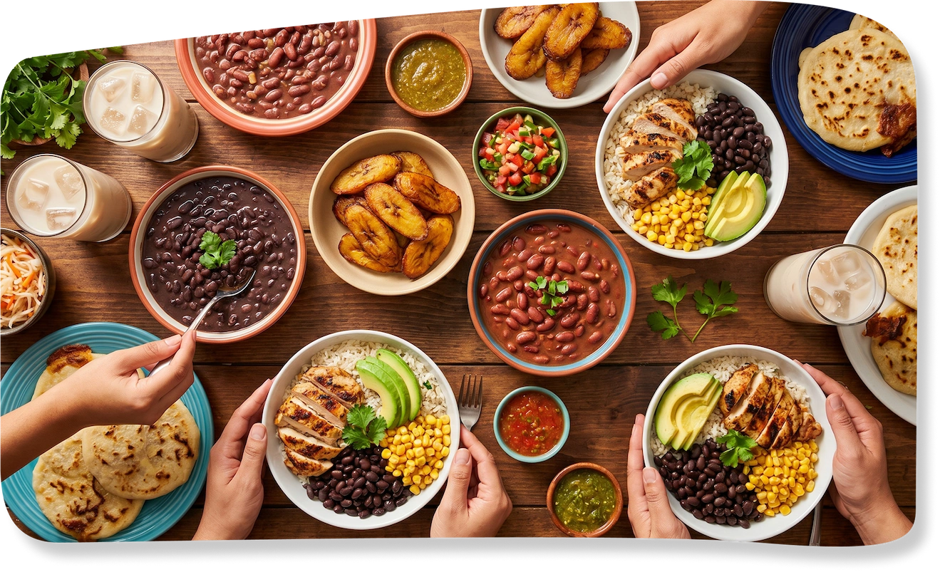 diversos platillos usando productos As de oros
